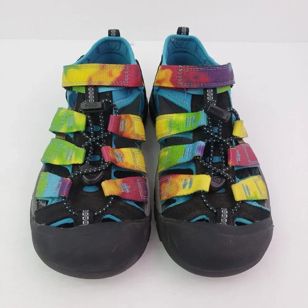 Keen Newport H2 Kids Size 3Y Rainbow Tie Dye Outdoors Fisherman Sandals Shoes